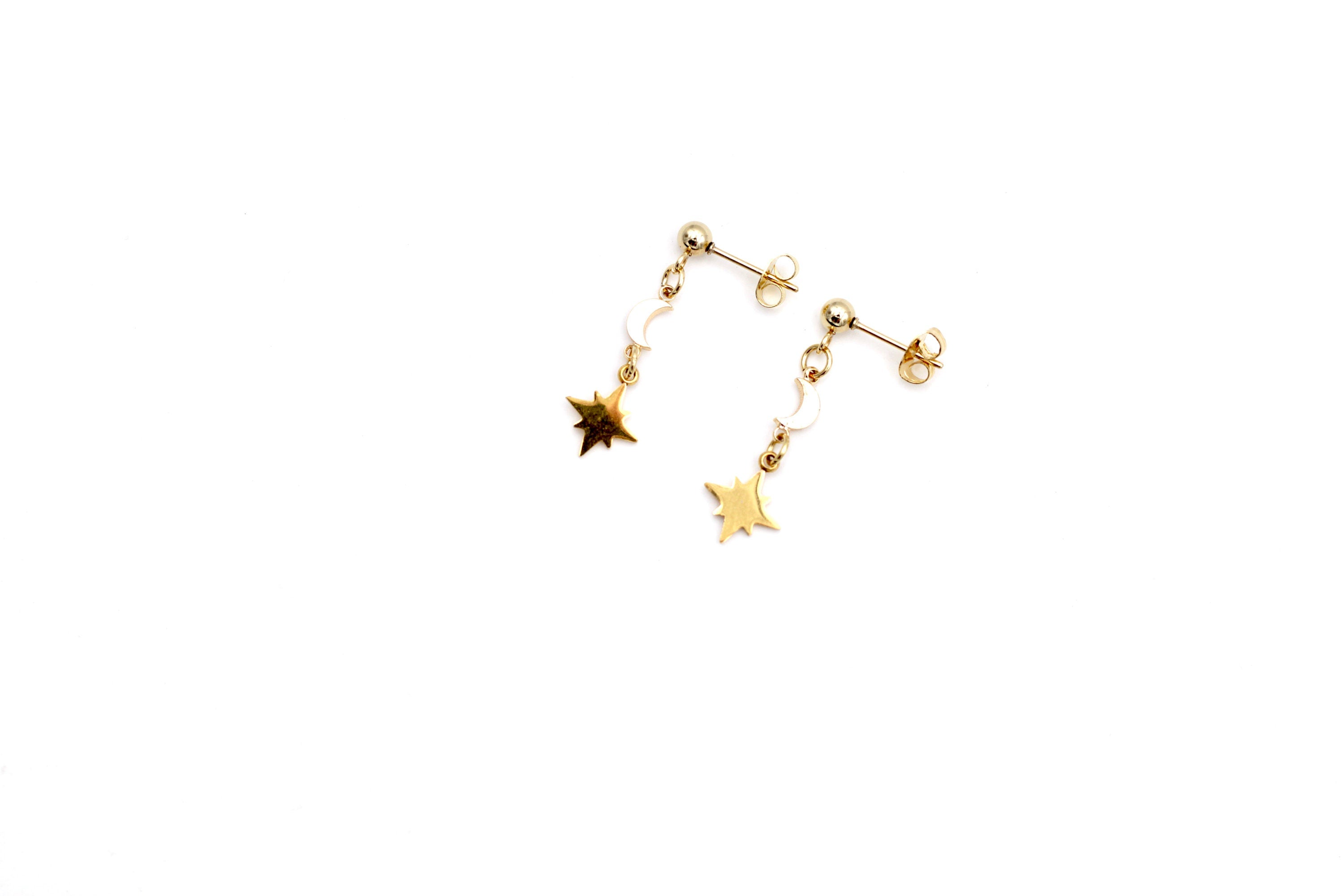 Dainty Star & Moon Dangles