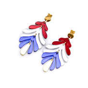 Patriotic Metallic Dangle Earrings