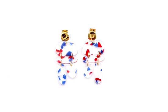 Abstract Terrazzo Dangle Earrings