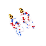 Abstract Terrazzo Dangle Earrings