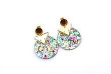 Load image into Gallery viewer, Confetti Glitter Geometric Earrings
