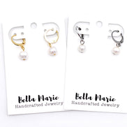 Pearl Leverback Earrings