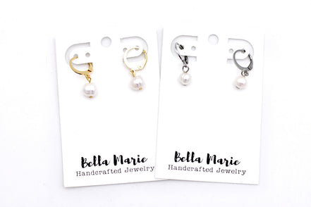 Pearl Leverback Earrings