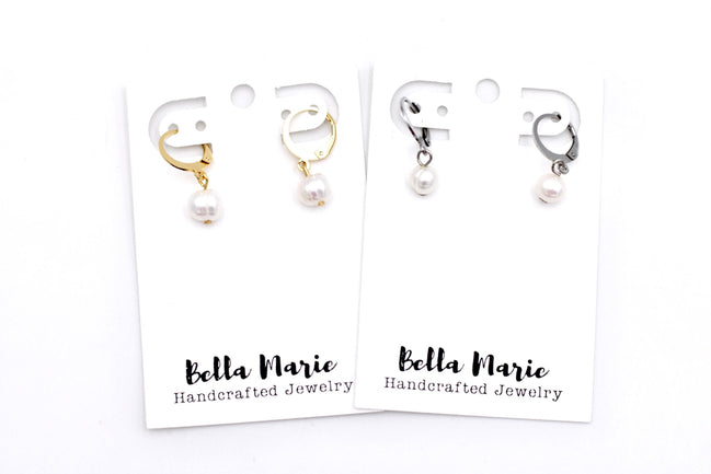 Pearl Leverback Earrings