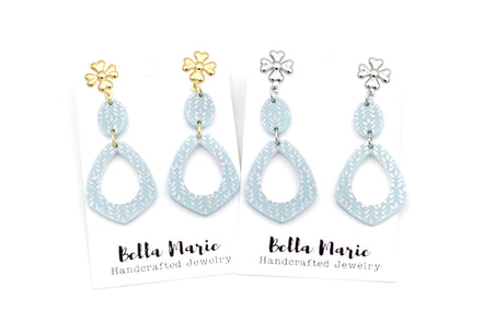 Light Blue Dangle Earrings