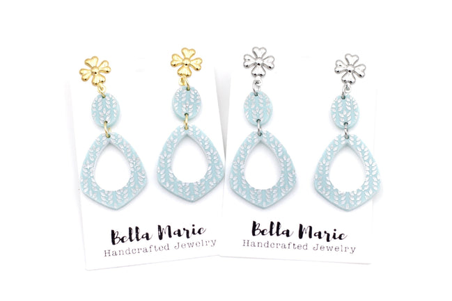 Light Blue Dangle Earrings
