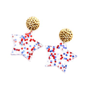 Independence Day Earrings, Star Earrings,