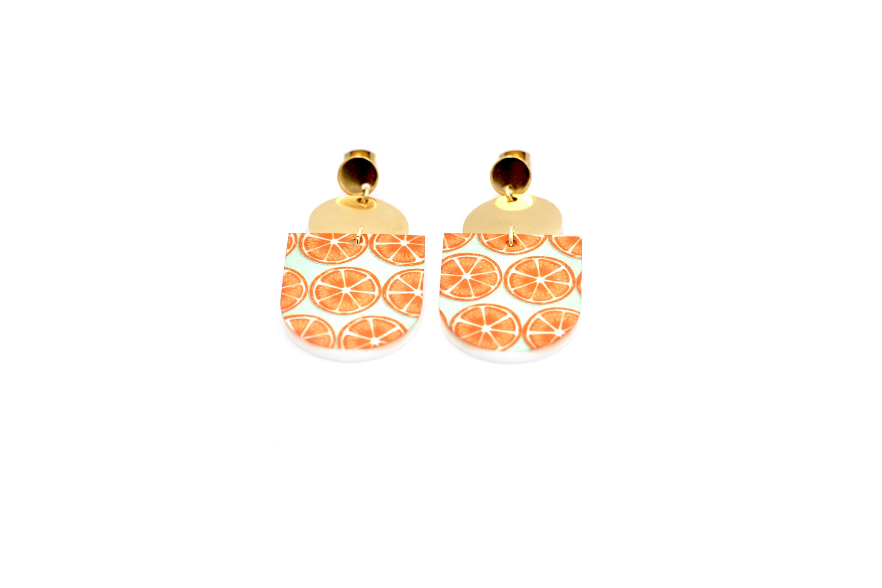 Orange Fruit Earrings