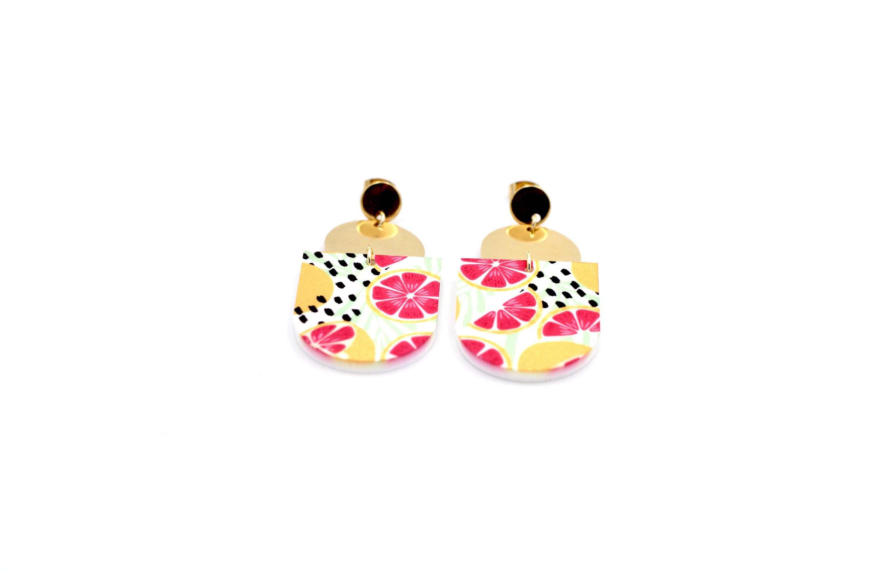Pink Citrus Earrings
