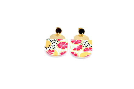 Pink Citrus Earrings