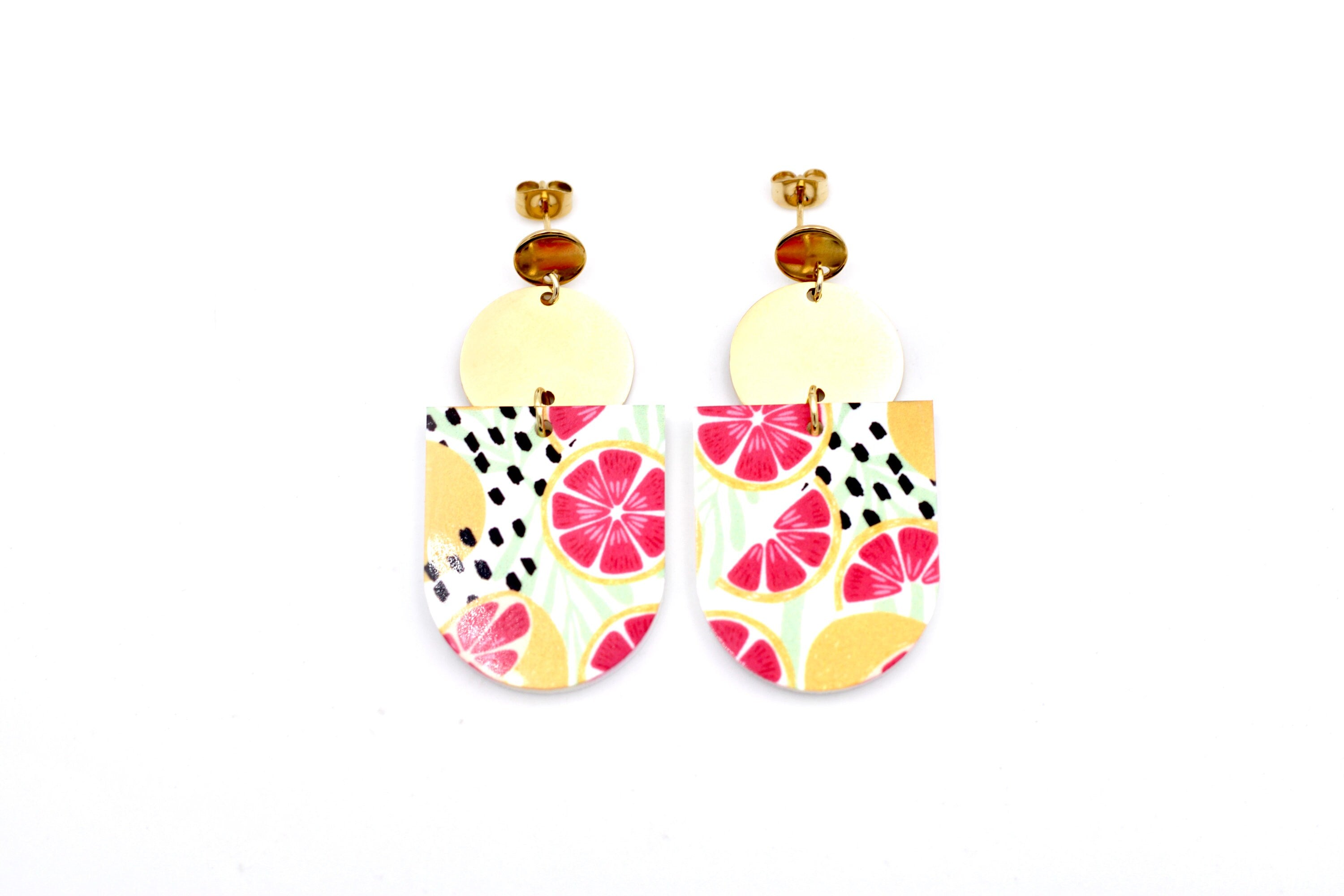 Pink Citrus Earrings