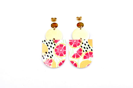 Pink Citrus Earrings