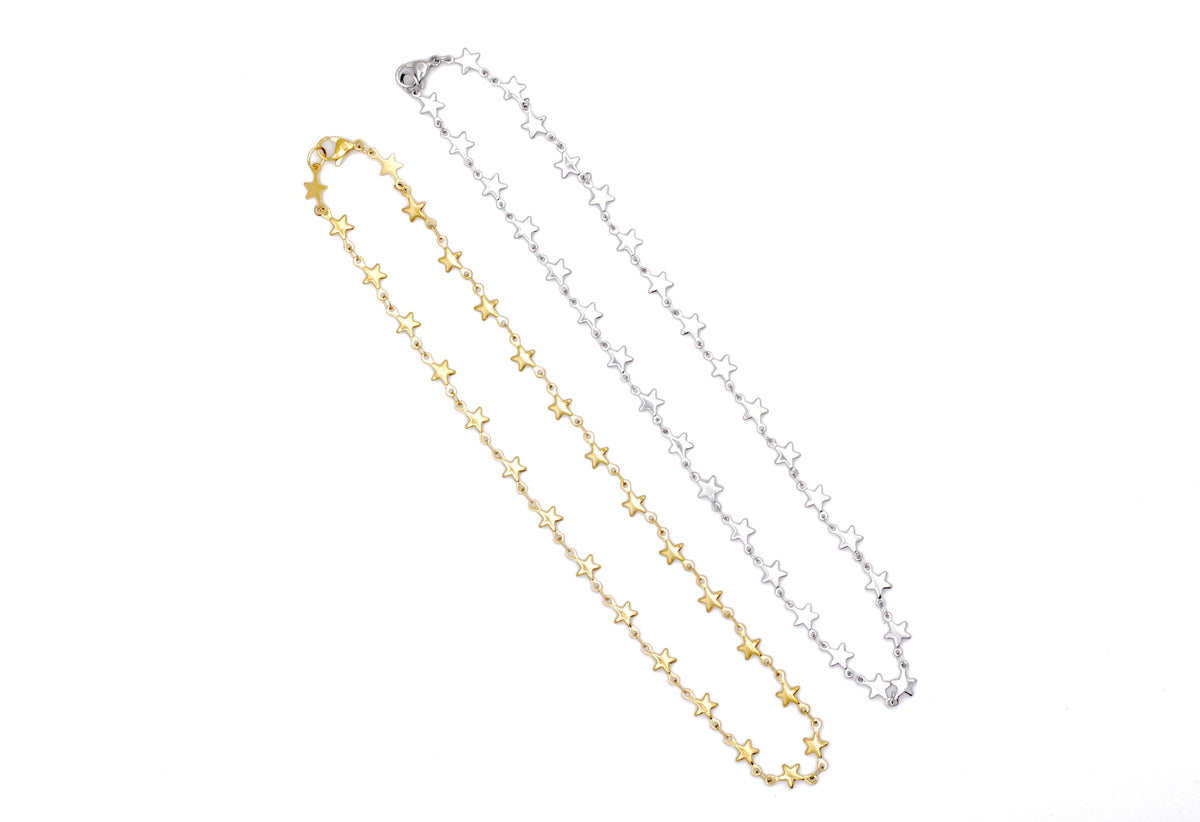 Star Chain Layering Necklaces