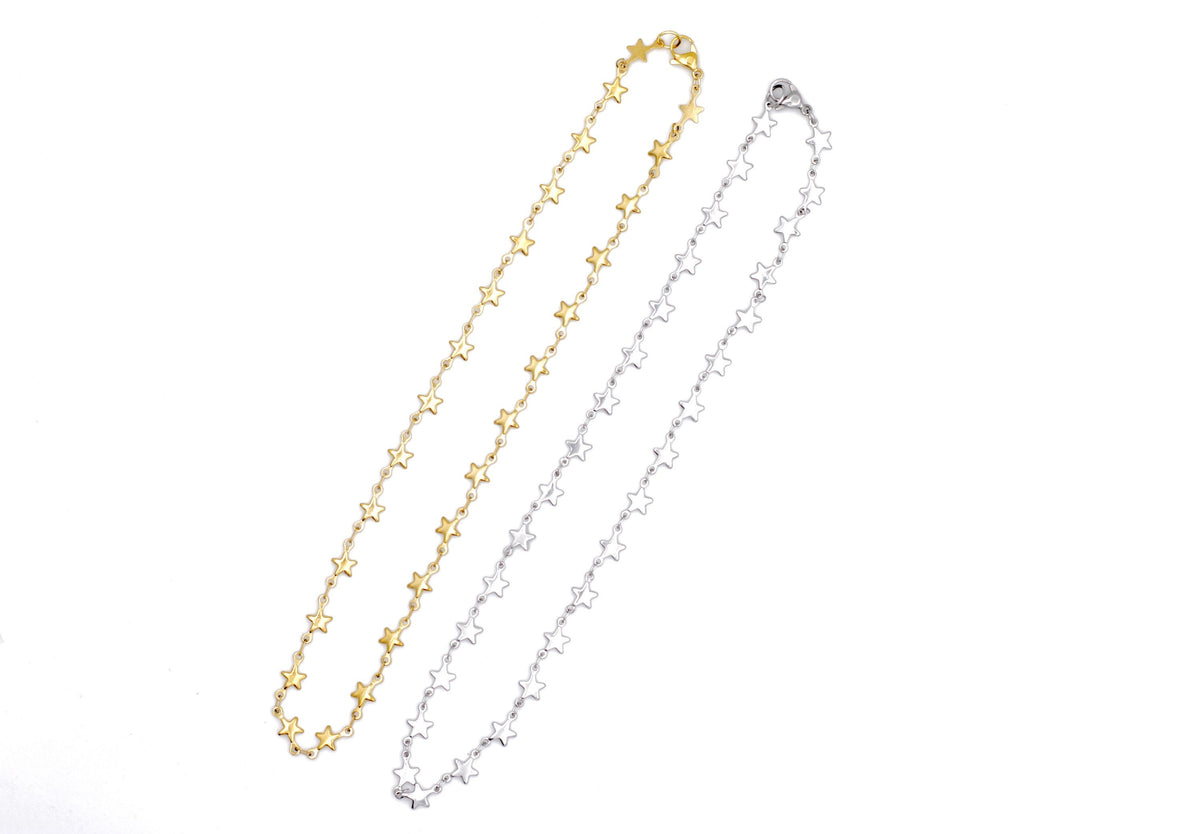 Star Chain Layering Necklaces