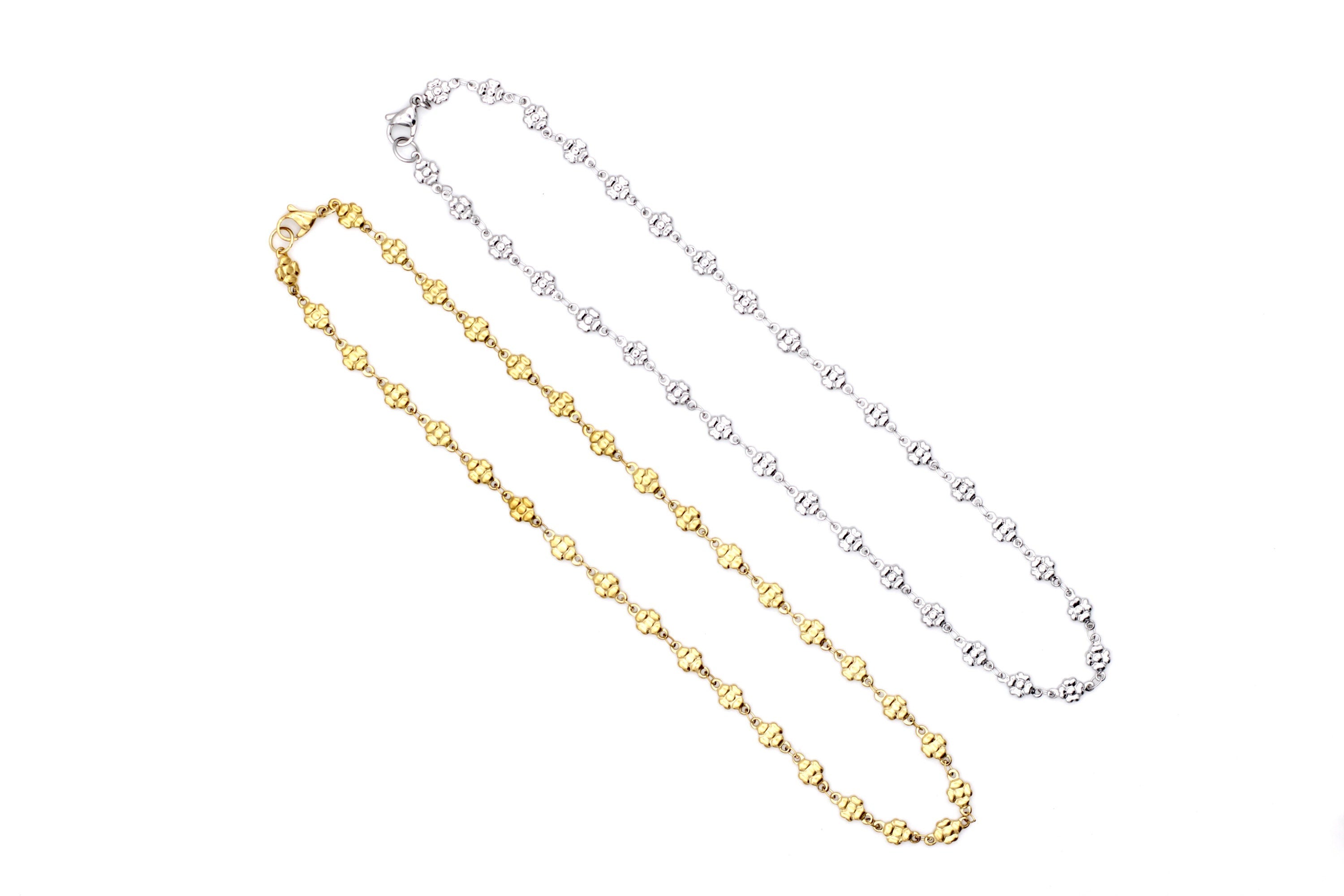 Flower Chain Layering Necklaces