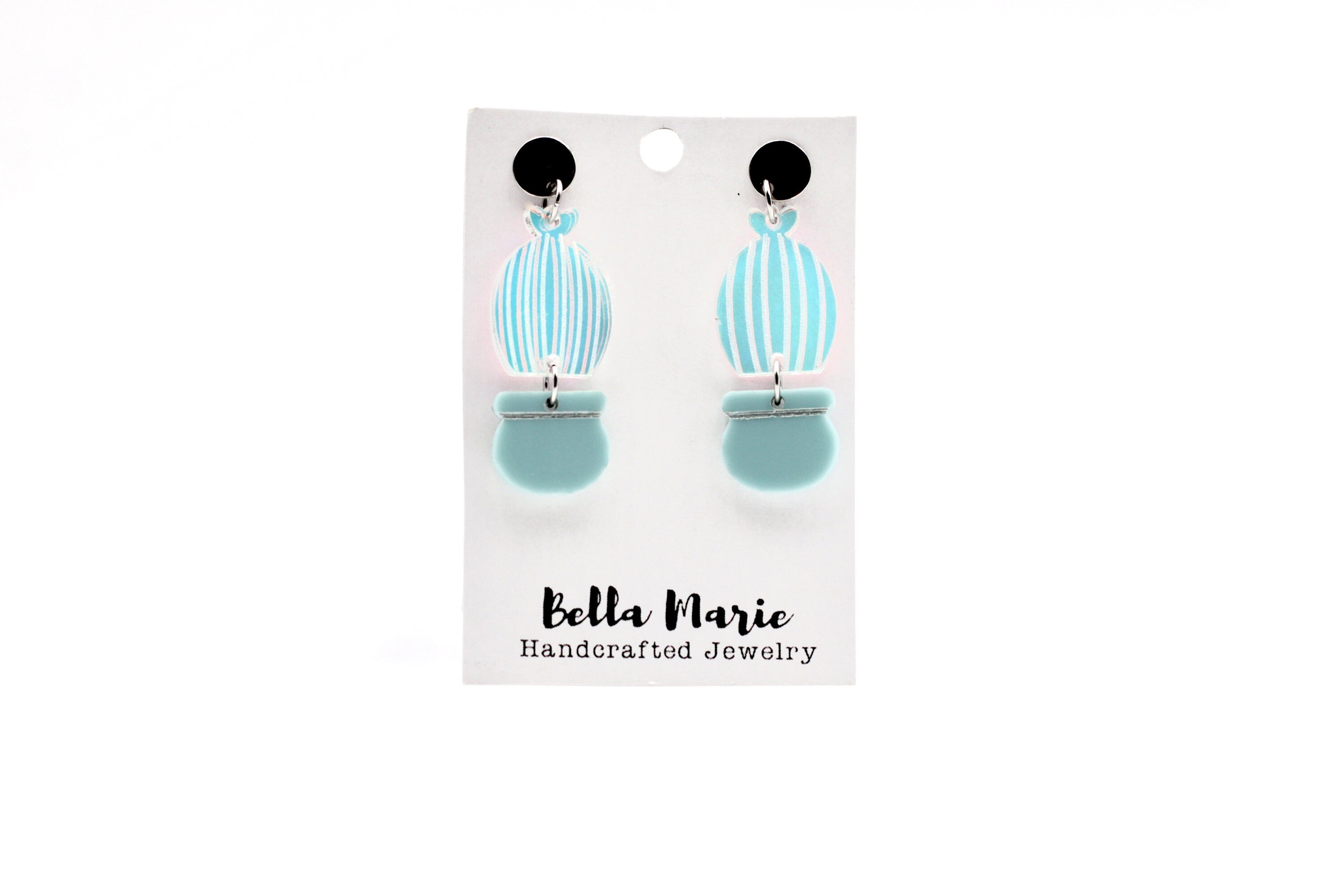 Cactus Dangle Earrings, Cactus Jewelry,  Cactus Gift, Plant Lover Gift