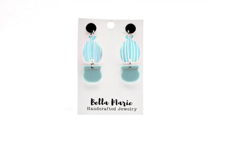 Cactus Dangle Earrings, Cactus Jewelry,  Cactus Gift, Plant Lover Gift