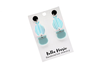 Cactus Dangle Earrings, Cactus Jewelry,  Cactus Gift, Plant Lover Gift