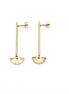 Gold Bar Crescent Dangles