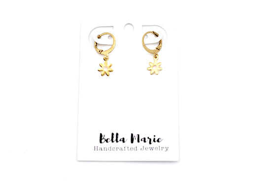 Tiny Daisy Lever Back Earrings