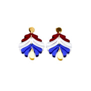 Patriotic Metallic Dangle Earrings