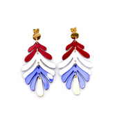 Patriotic Metallic Dangle Earrings
