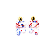 Abstract Terrazzo Dangle Earrings