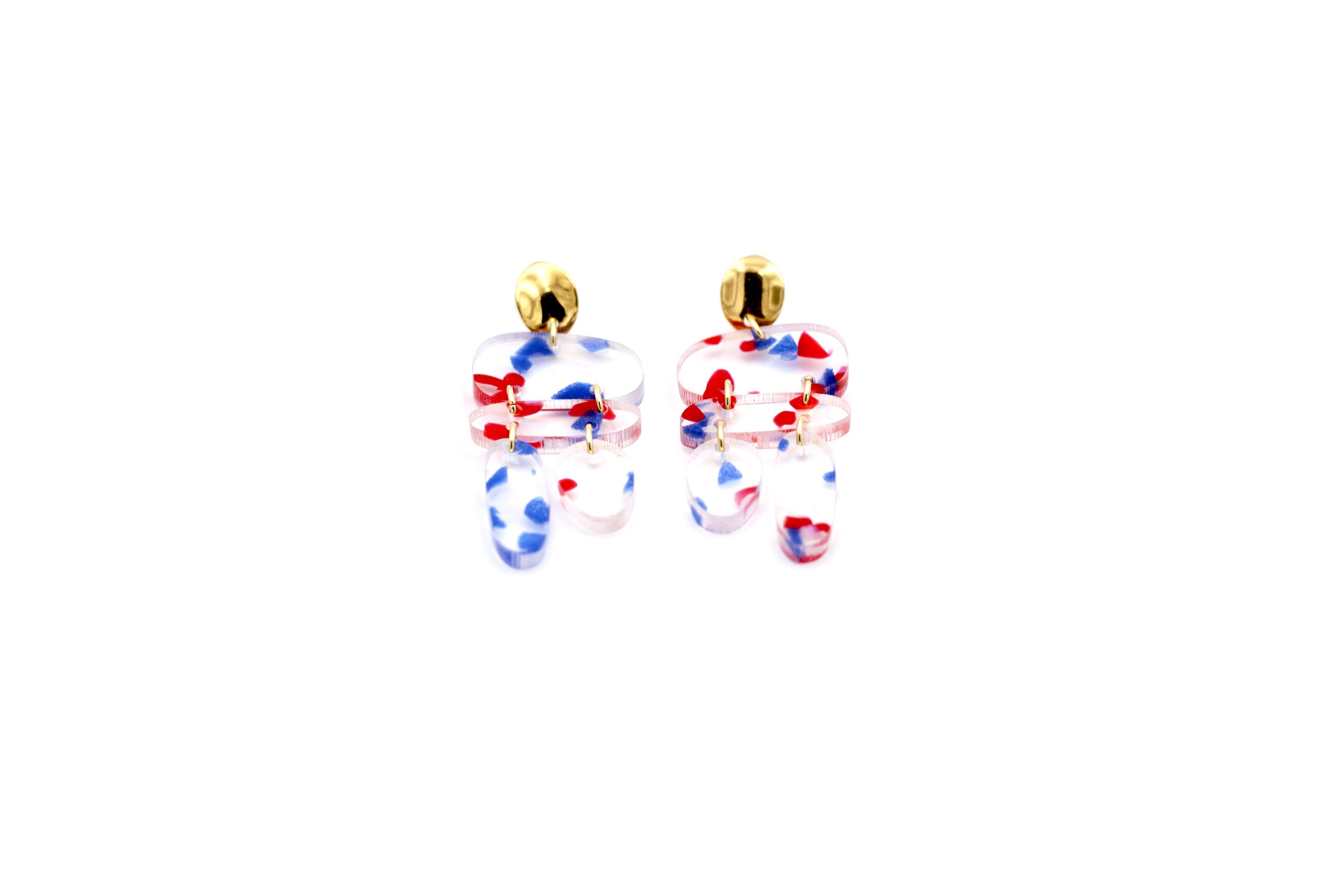 Abstract Terrazzo Dangle Earrings