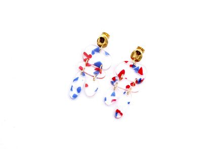 Abstract Terrazzo Dangle Earrings