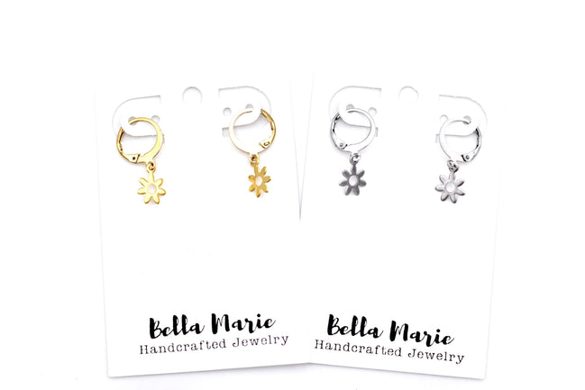 Tiny Daisy Lever Back Earrings