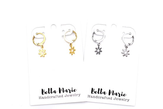 Tiny Daisy Lever Back Earrings