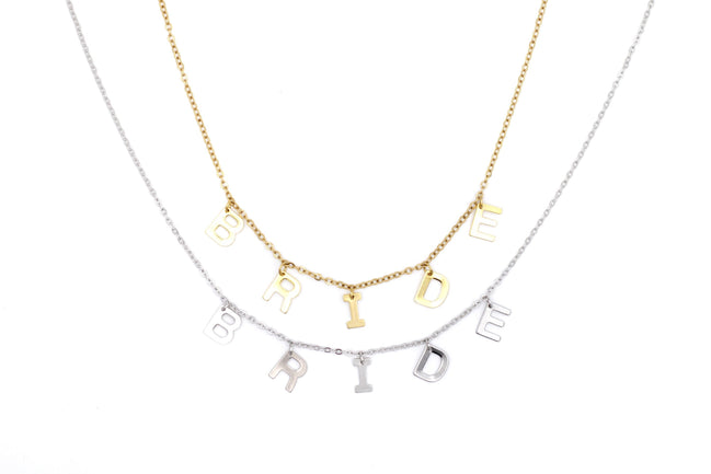 Bride Necklace, Bride Jewelry, Gift for Bride, Bridal Jewelry, Bachelorette Necklace, Bachelorette Jewelry, Honeymoon Jewelry,