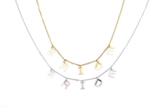 Bride Necklace, Bride Jewelry, Gift for Bride, Bridal Jewelry, Bachelorette Necklace, Bachelorette Jewelry, Honeymoon Jewelry,