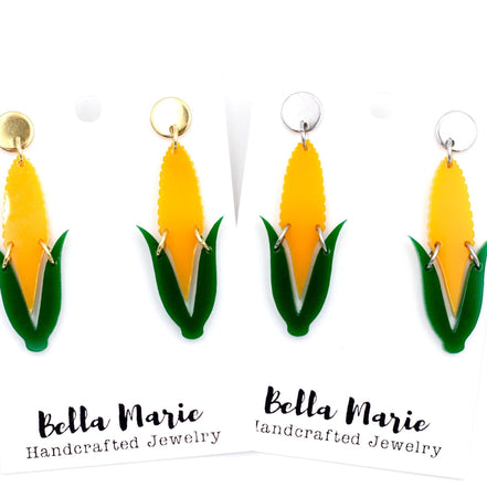 Corn Earrings, Corn Jewelry, Corn Cob Earrings, Vegetable Earrings, Food Earrings, Food Jewelry, Nebraska Earrings, Nebraska Jewelry