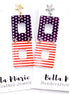 Flag Earrings, Flag Jewelry, USA Flag Earrings, Patriotic Earrings, 4th of July Earrings, 4th of July Jewelry, Independence Day Earrings