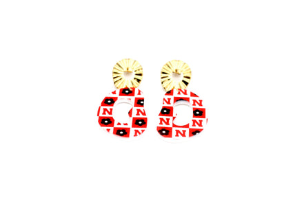 Retro Huskers Dangle Earrings