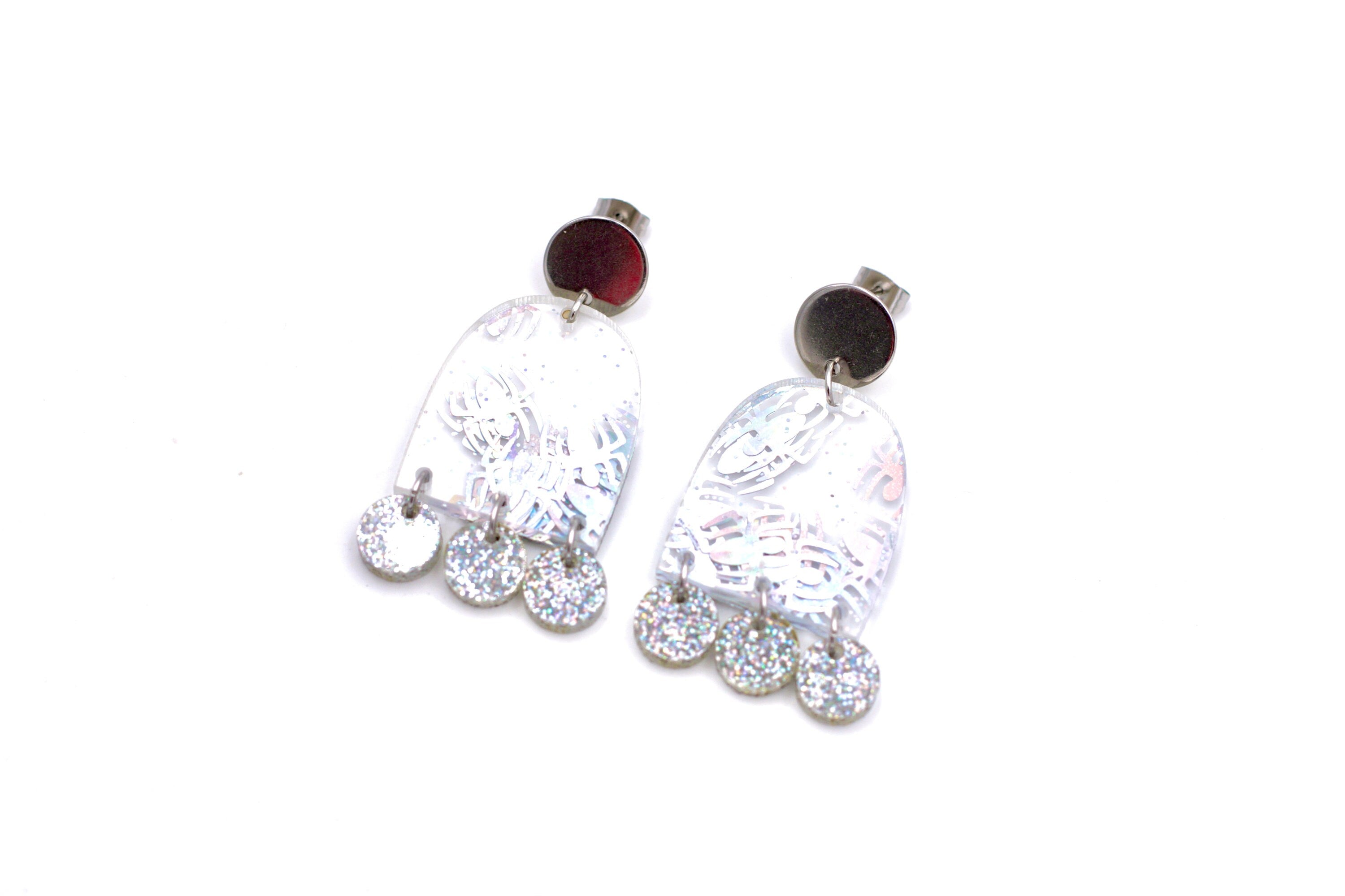 Spider Glitter Earrings