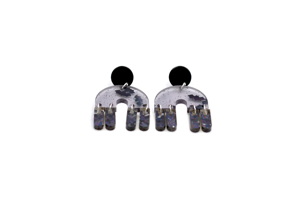 Glitter Bat Earrings