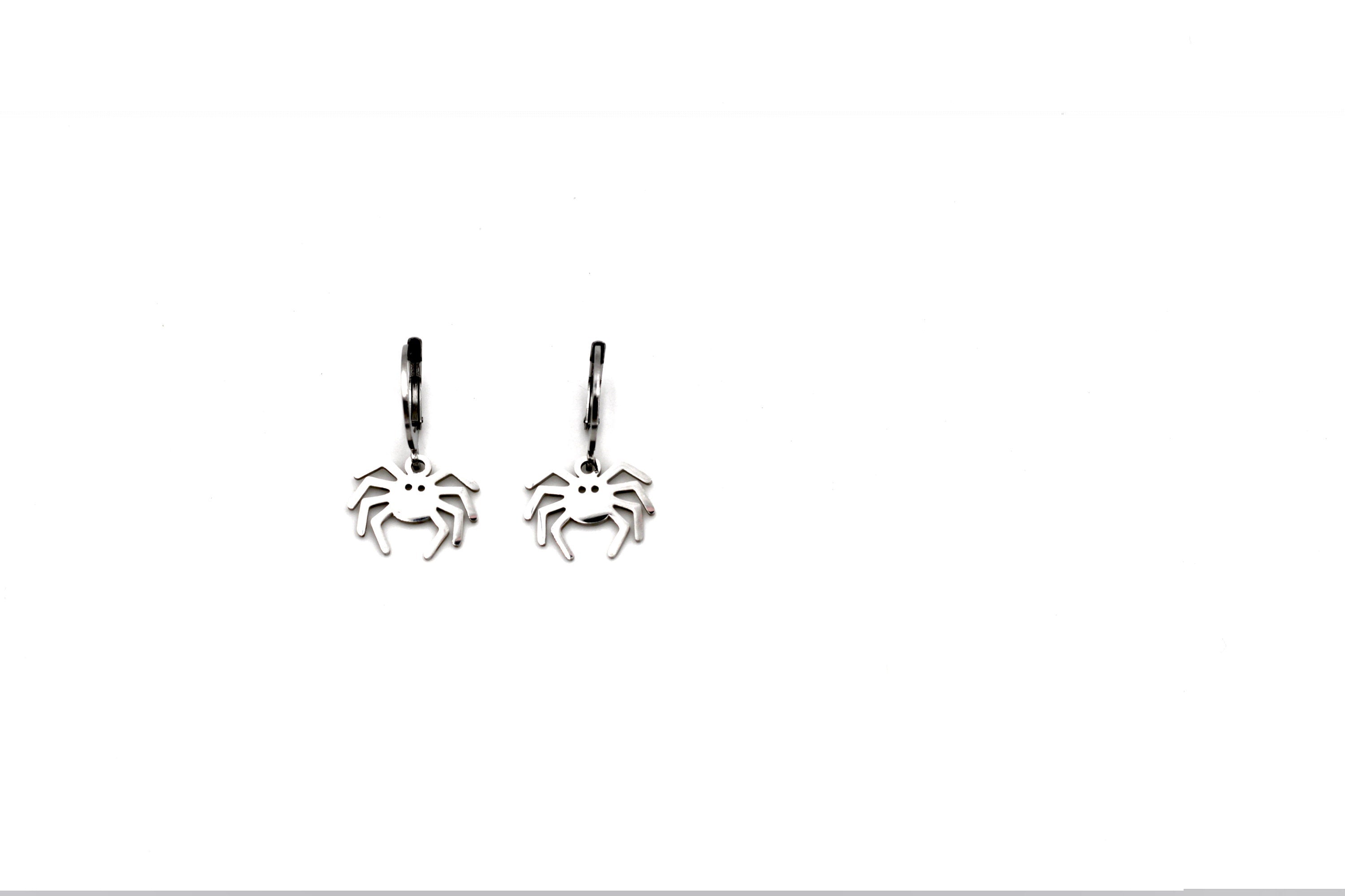 Silver Spider Earrings