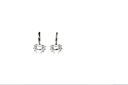 Silver Spider Earrings