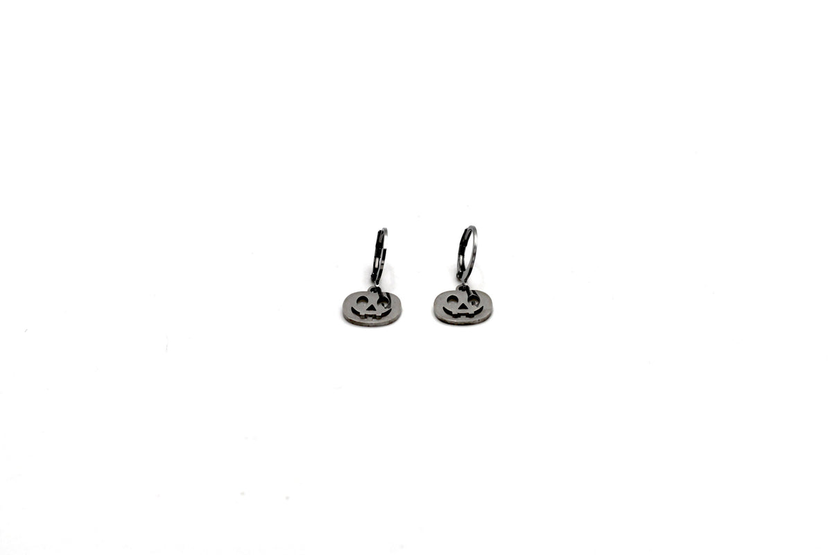 Silver Pumpkin Earrings