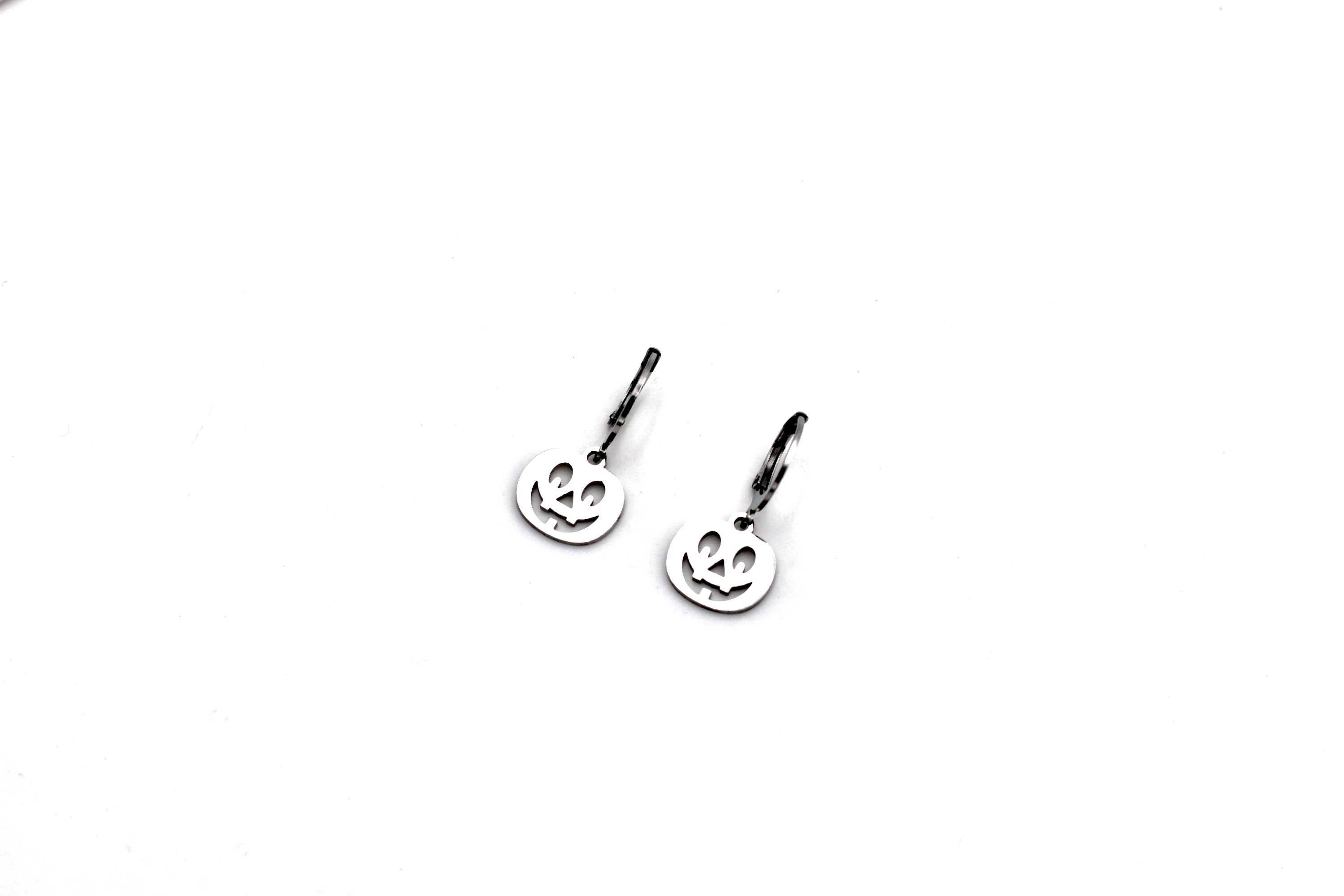 Silver Pumpkin Earrings