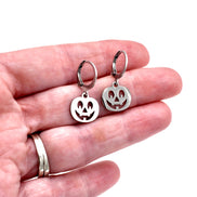 Silver Pumpkin Earrings
