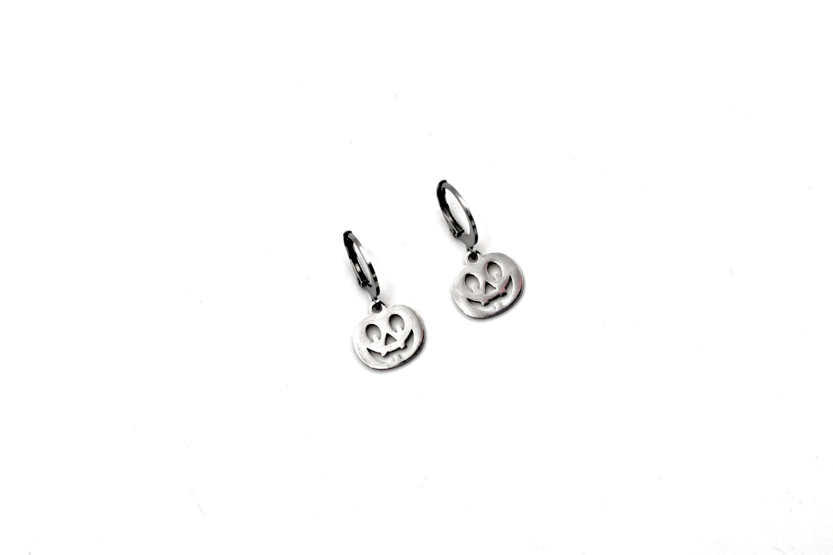 Silver Pumpkin Earrings