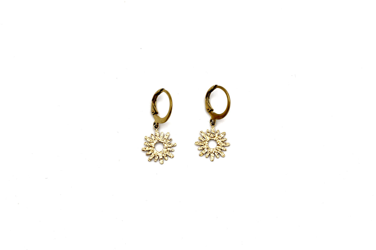 Sun Leverback Earrings