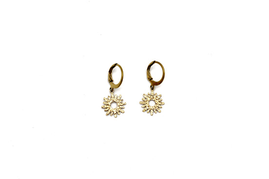 Sun Leverback Earrings