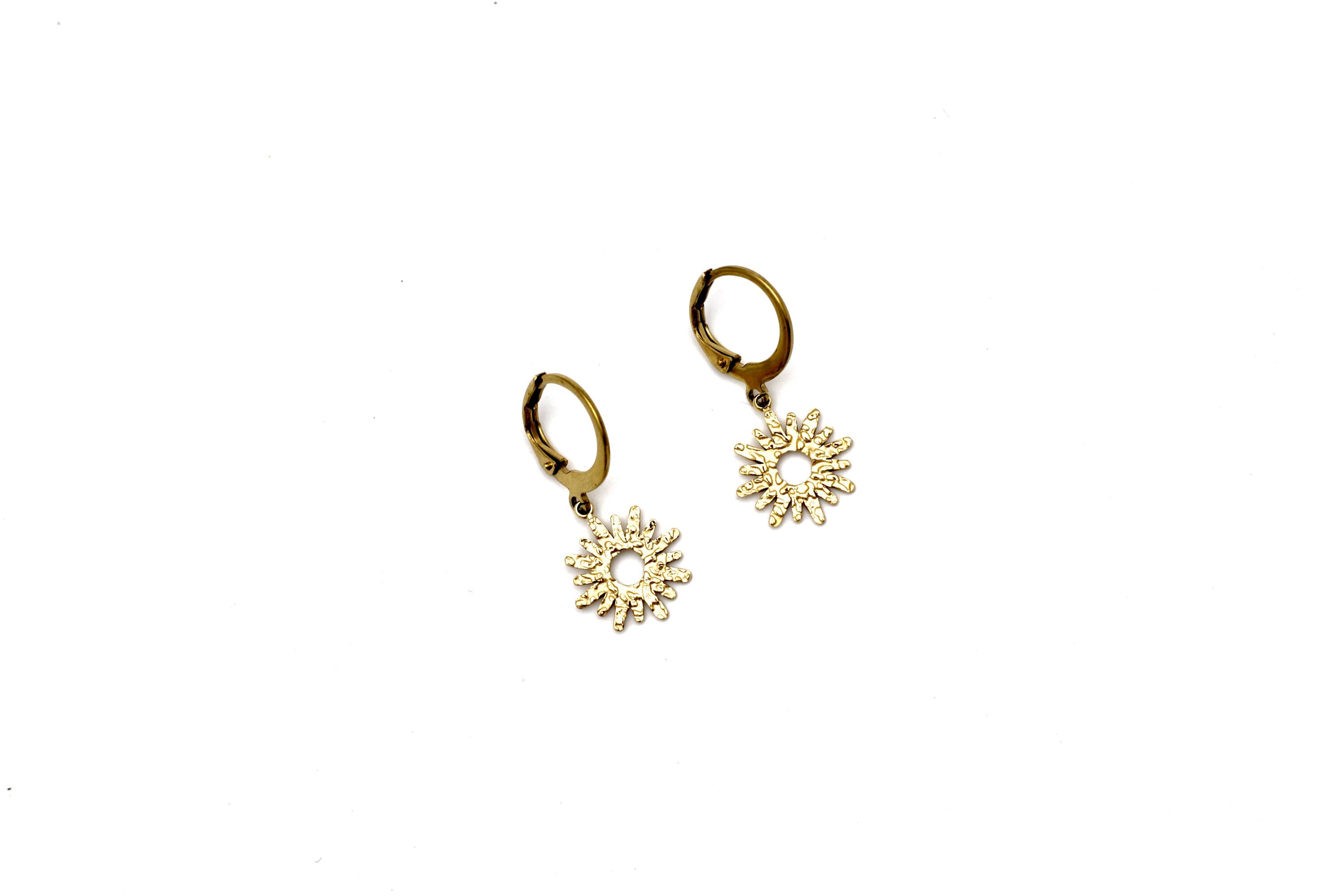 Sun Leverback Earrings