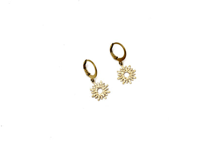 Sun Leverback Earrings