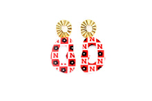 Load image into Gallery viewer, Retro Huskers Dangle Earrings
