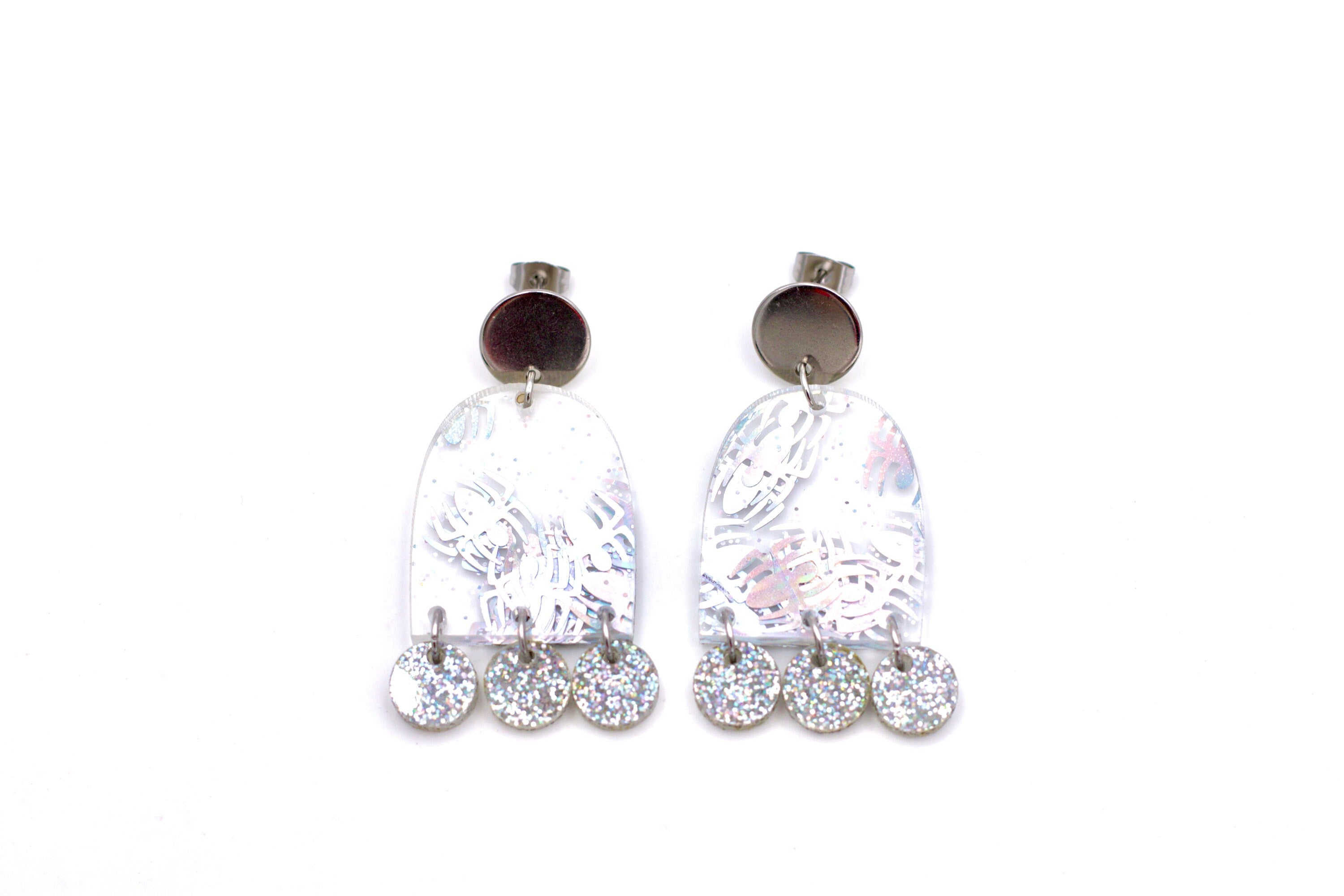 Spider Glitter Earrings
